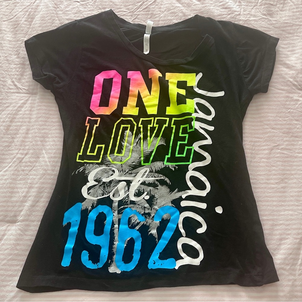 Black Short Sleeve Tee with Vibrant Graphic Design